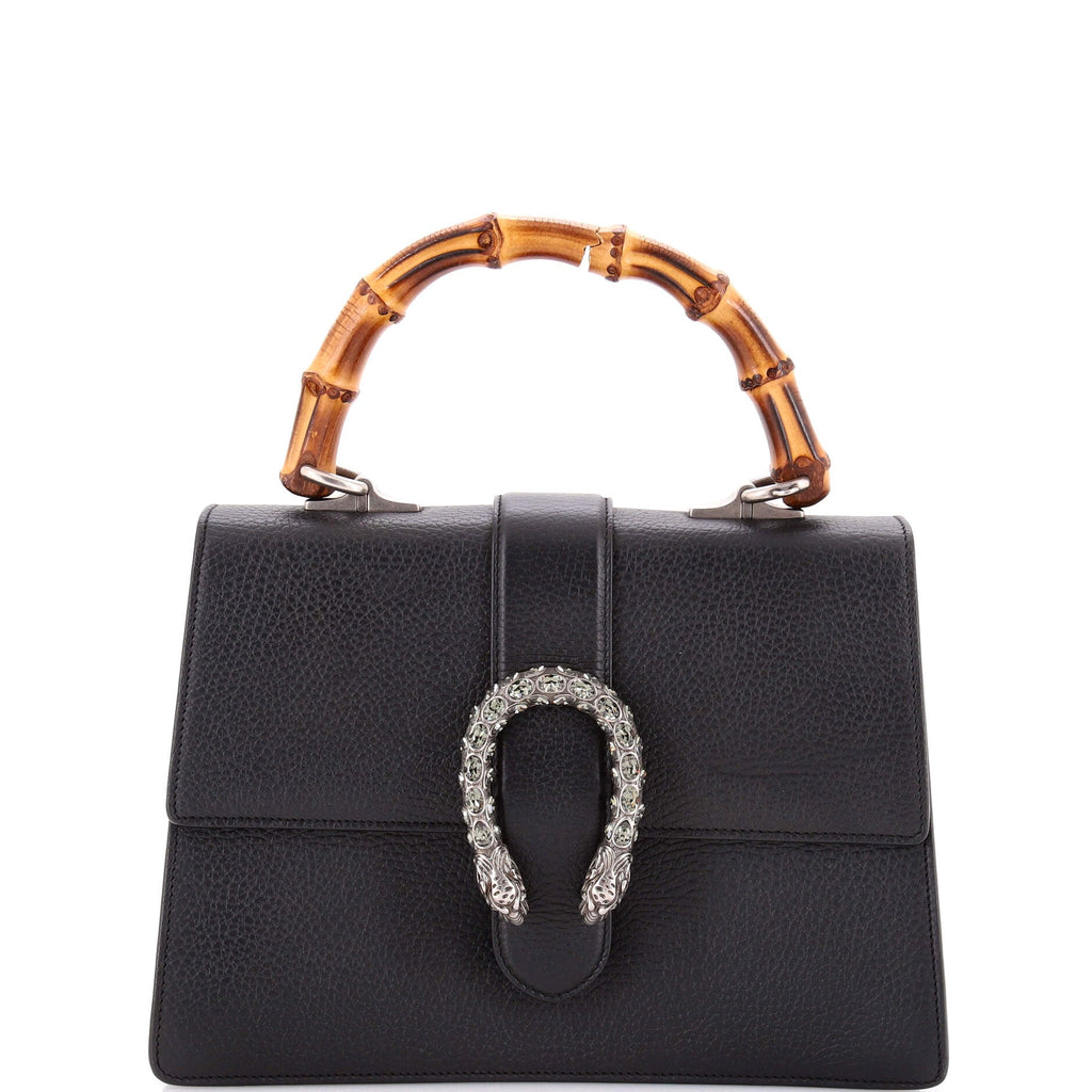 Dionysus Bamboo Top Handle Bag Leather Medium