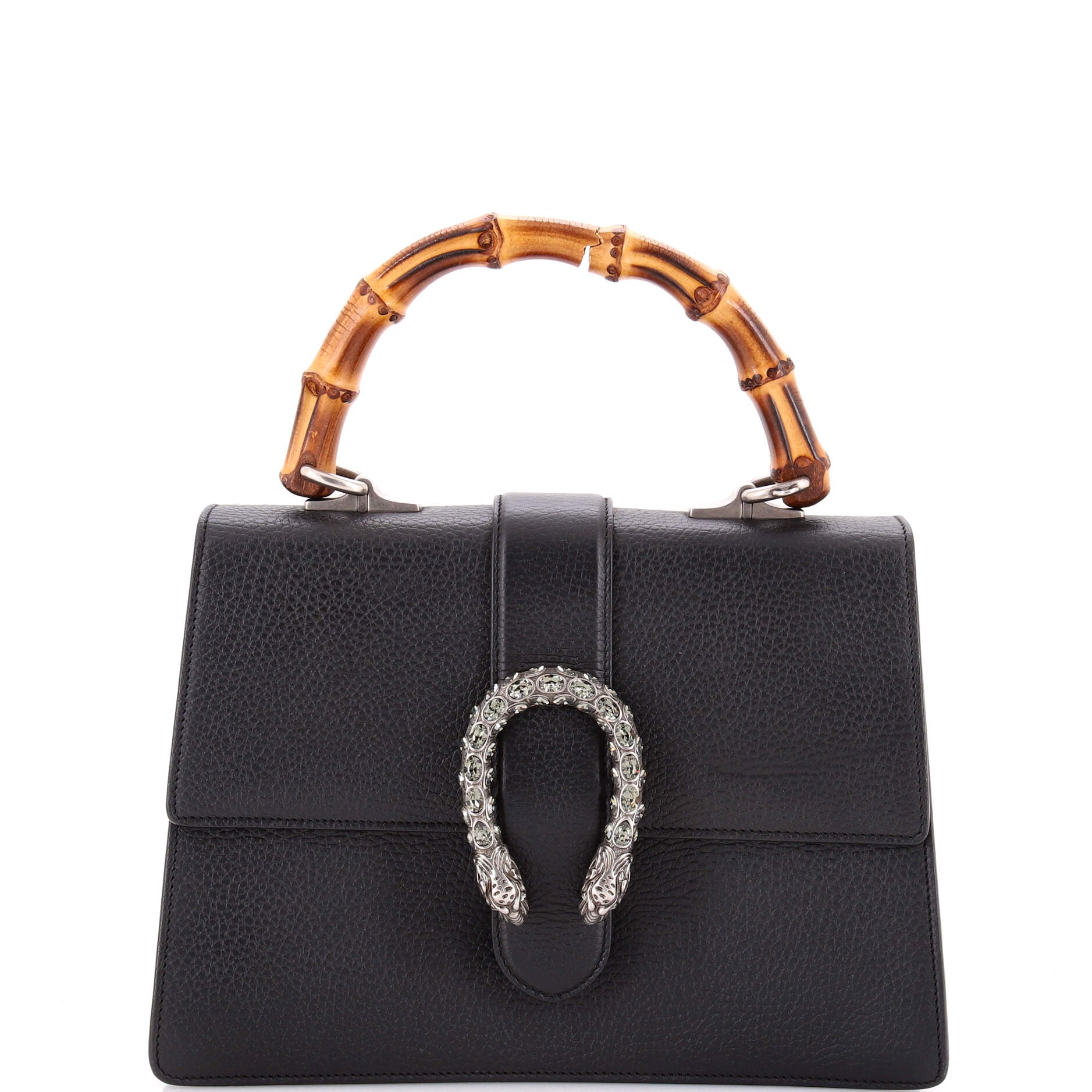 Dionysus Bamboo Top Handle Bag Leather Medium