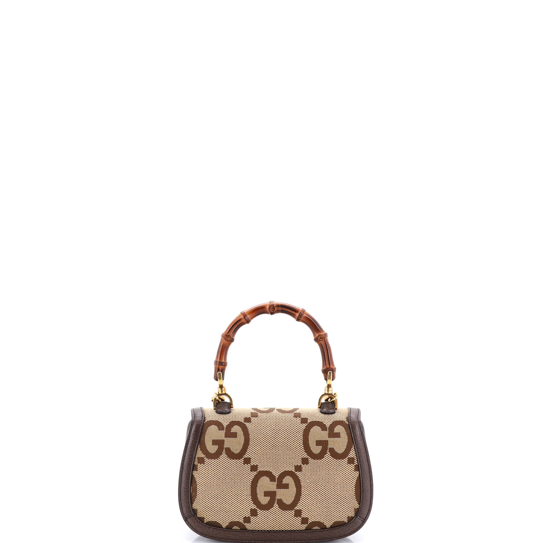 Bamboo 1947 Top Handle Bag Jumbo GG Canvas Small