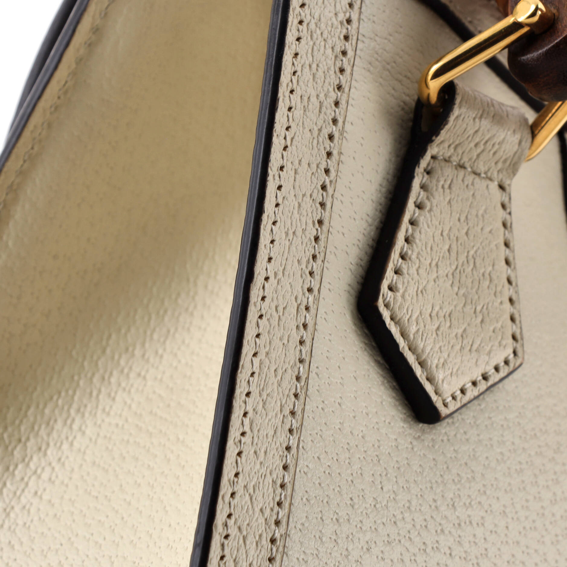 Diana NM Bamboo Handle Tote Leather Mini