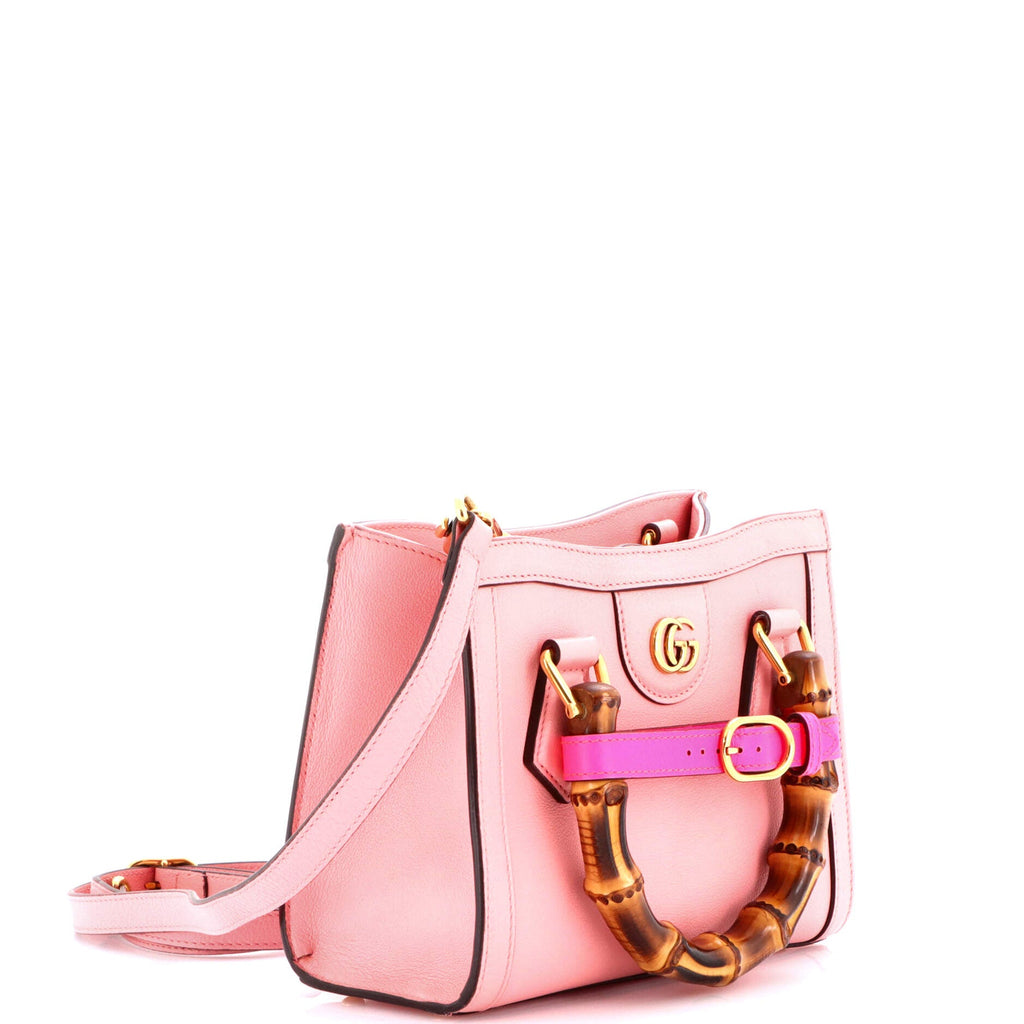 Diana NM Bamboo Handle Tote Leather Mini