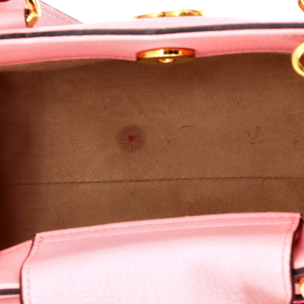 Diana NM Bamboo Handle Tote Leather Mini