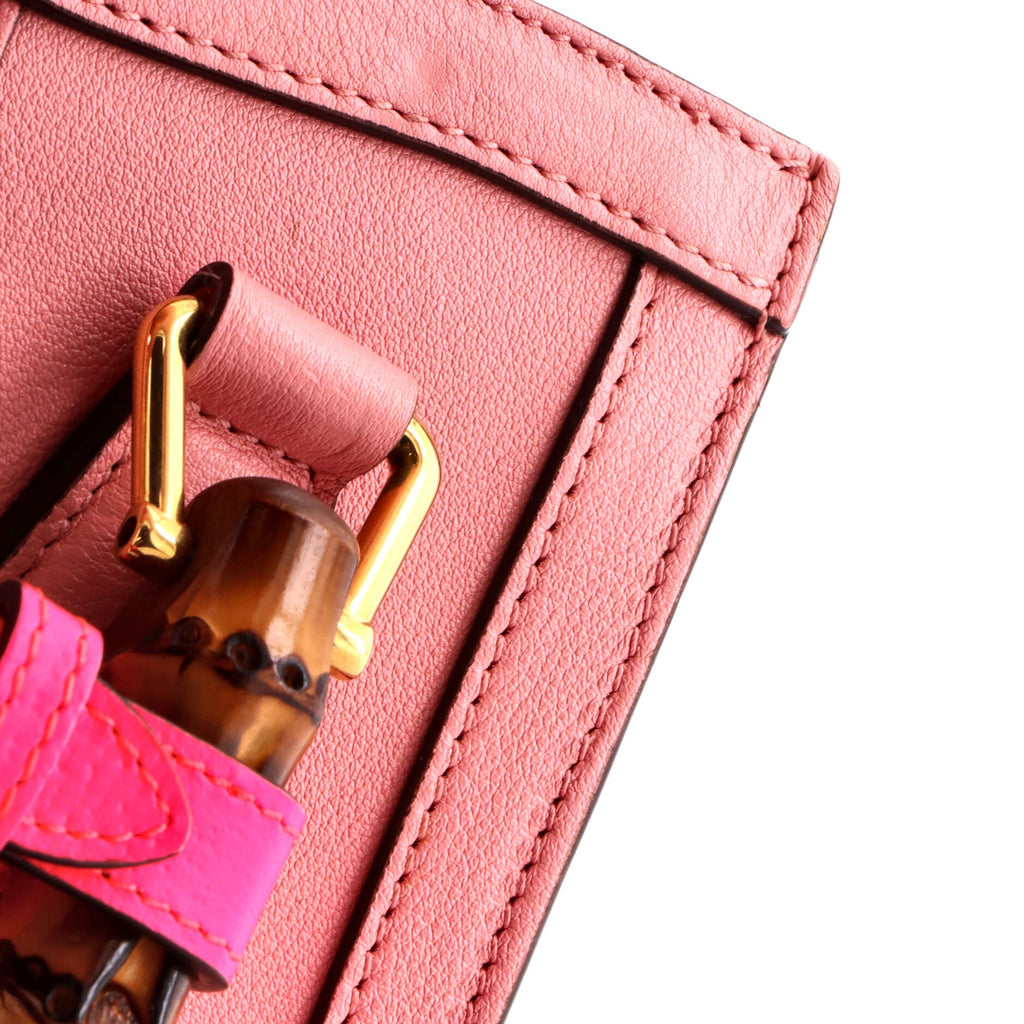Diana NM Bamboo Handle Tote Leather Mini