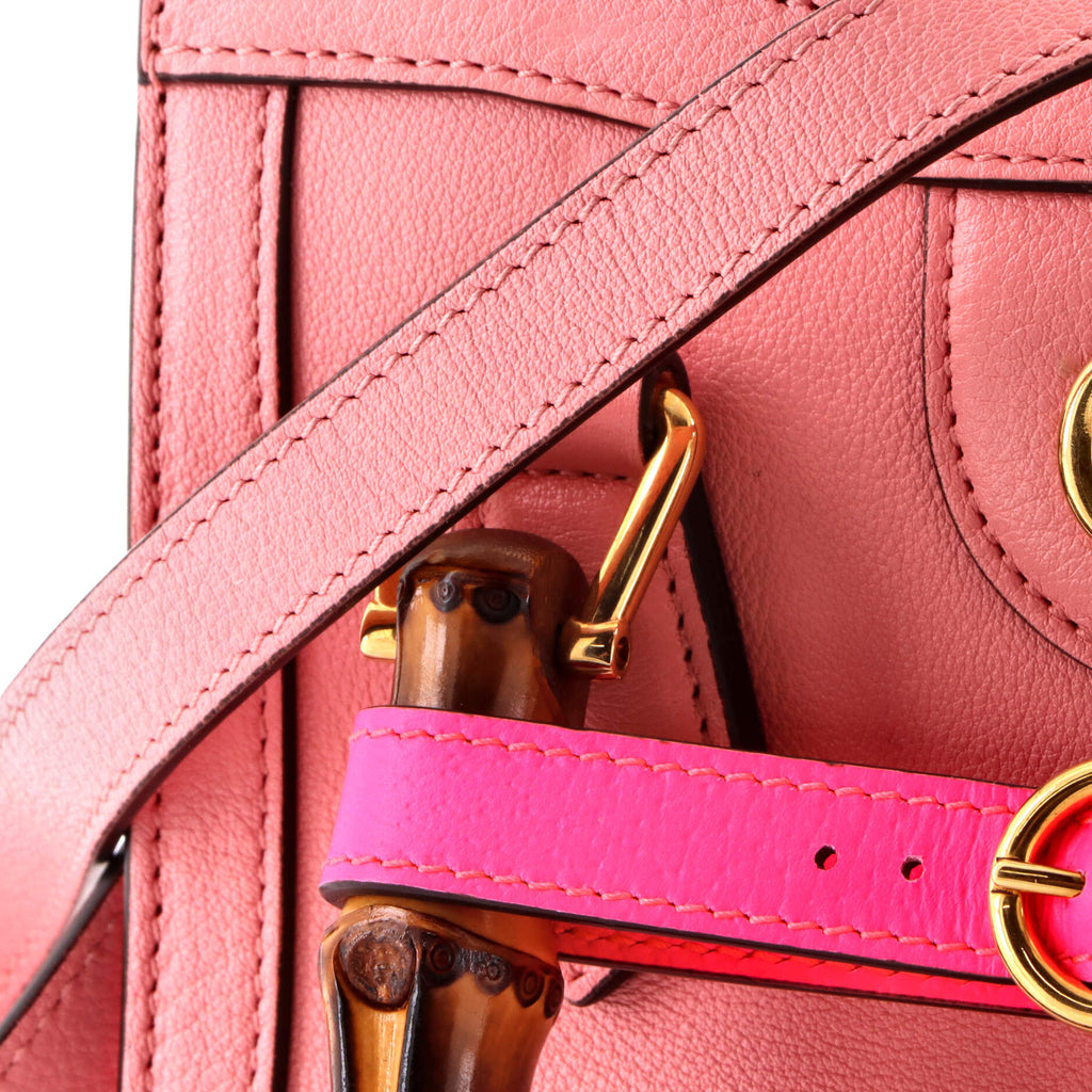 Diana NM Bamboo Handle Tote Leather Mini