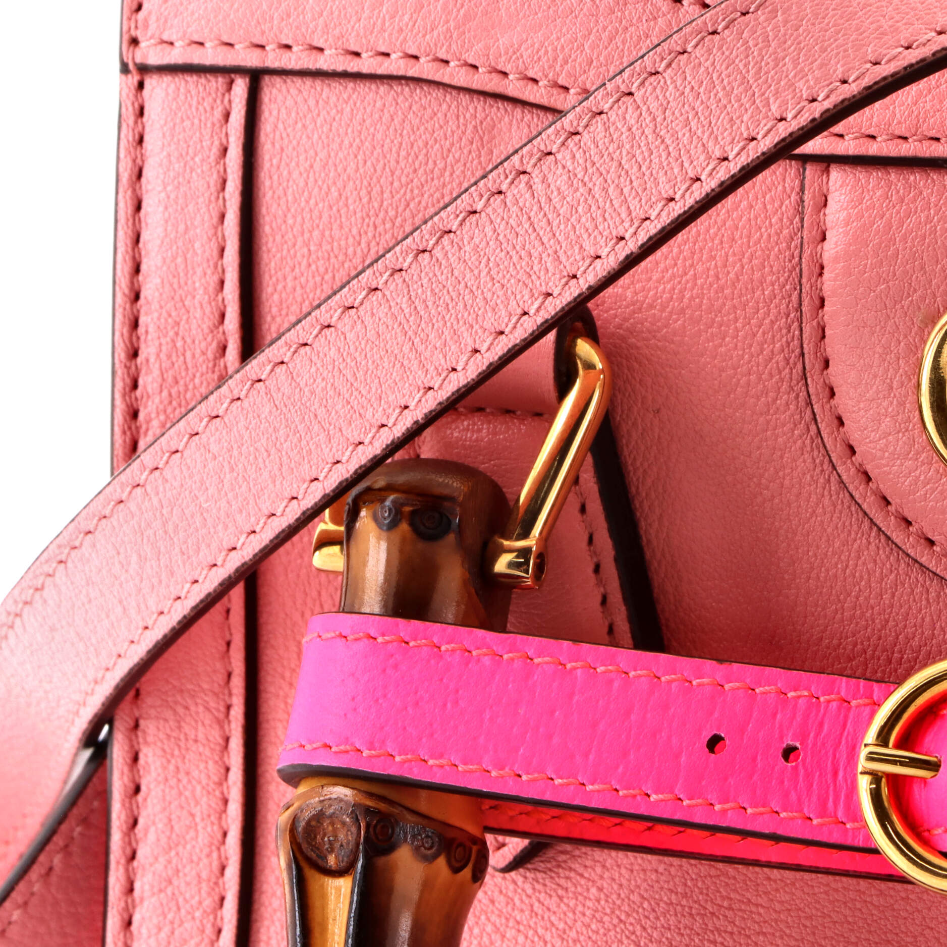 Diana NM Bamboo Handle Tote Leather Mini
