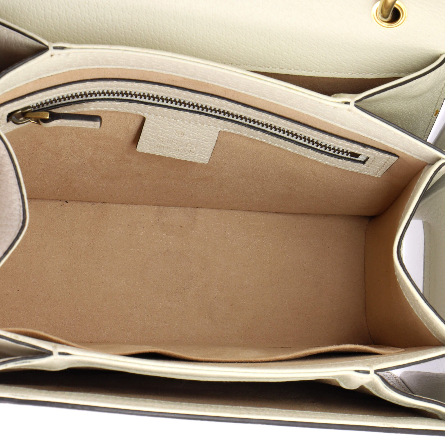 Queen Margaret Top Handle Bag GG Coated Canvas with Leather Small