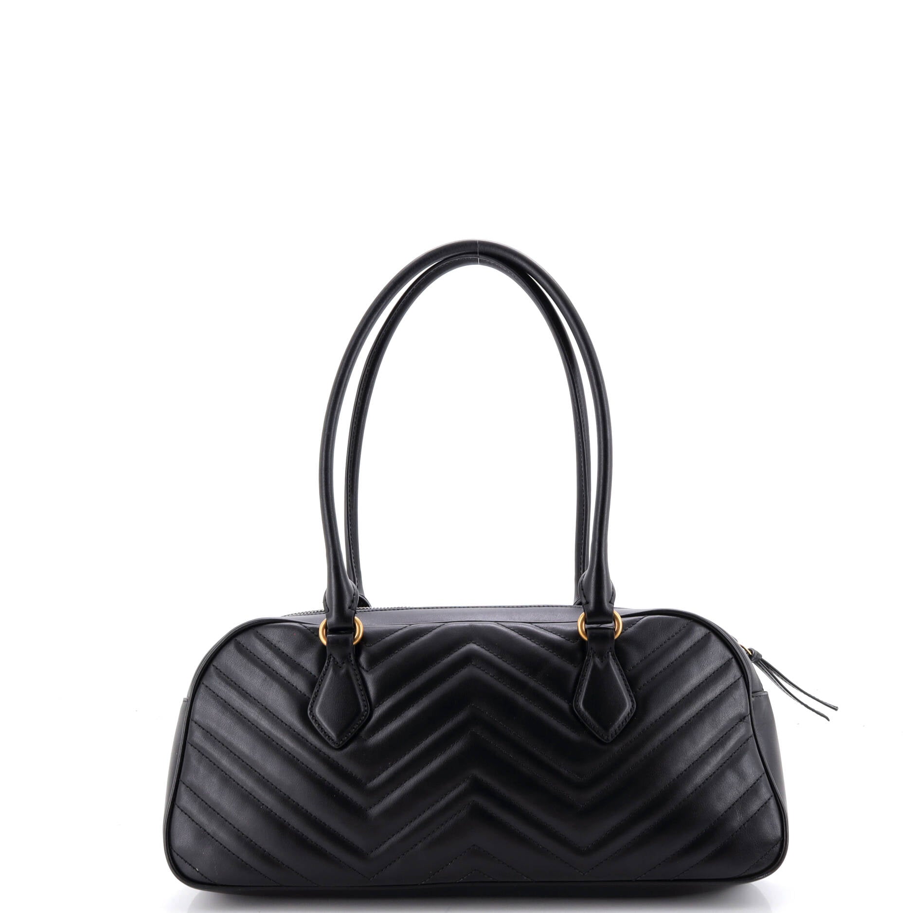 GG Marmont Top Handle Bowler Bag Matelasse Leather Medium