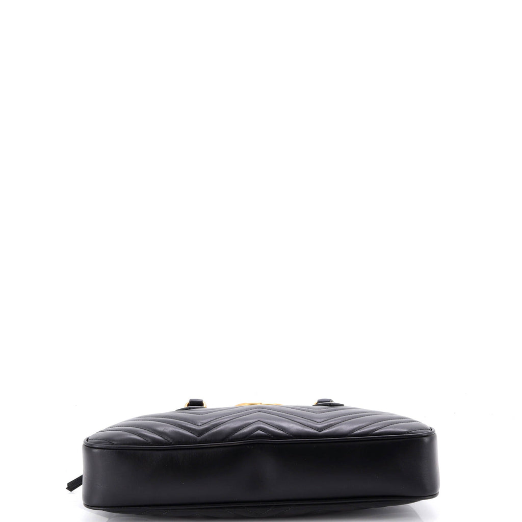 GG Marmont Top Handle Bowler Bag Matelasse Leather Medium