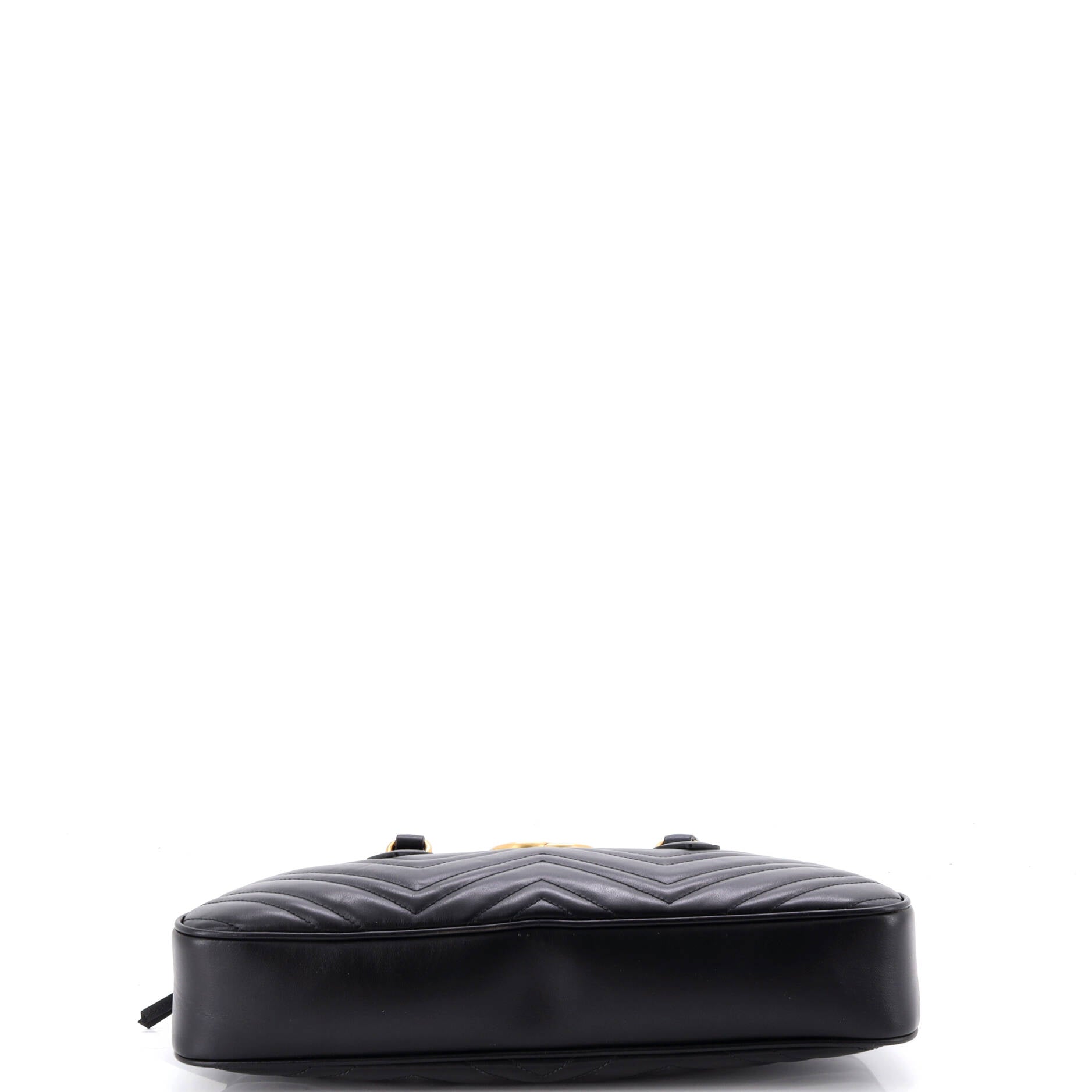 GG Marmont Top Handle Bowler Bag Matelasse Leather Medium