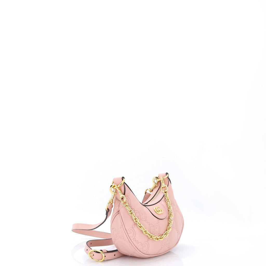 Half Moon Hobo GG Matelasse Leather Mini