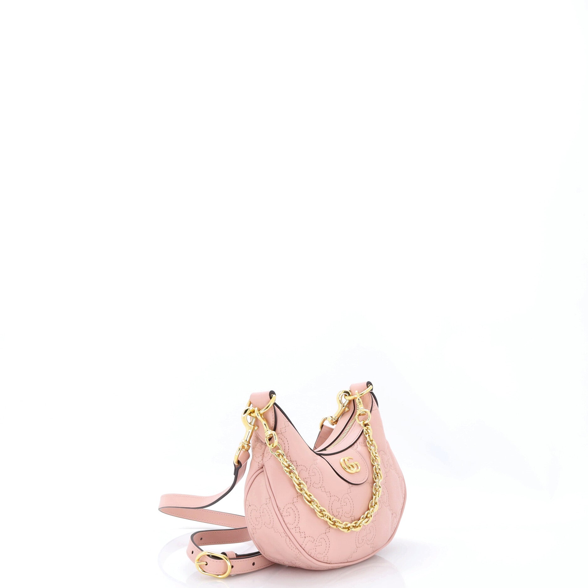 Half Moon Hobo GG Matelasse Leather Mini