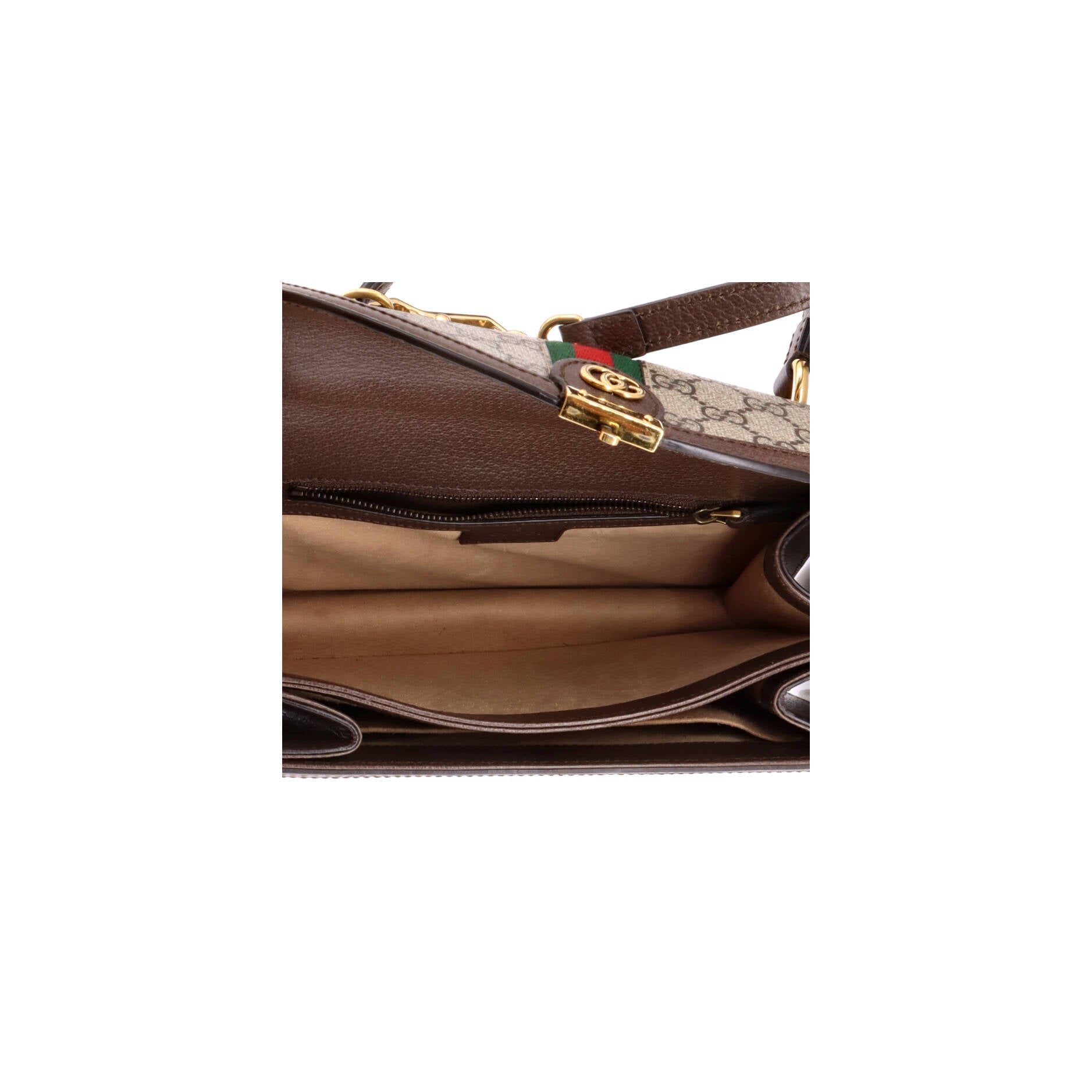 Ophidia Flap Top Handle Bag GG Coated Canvas Small