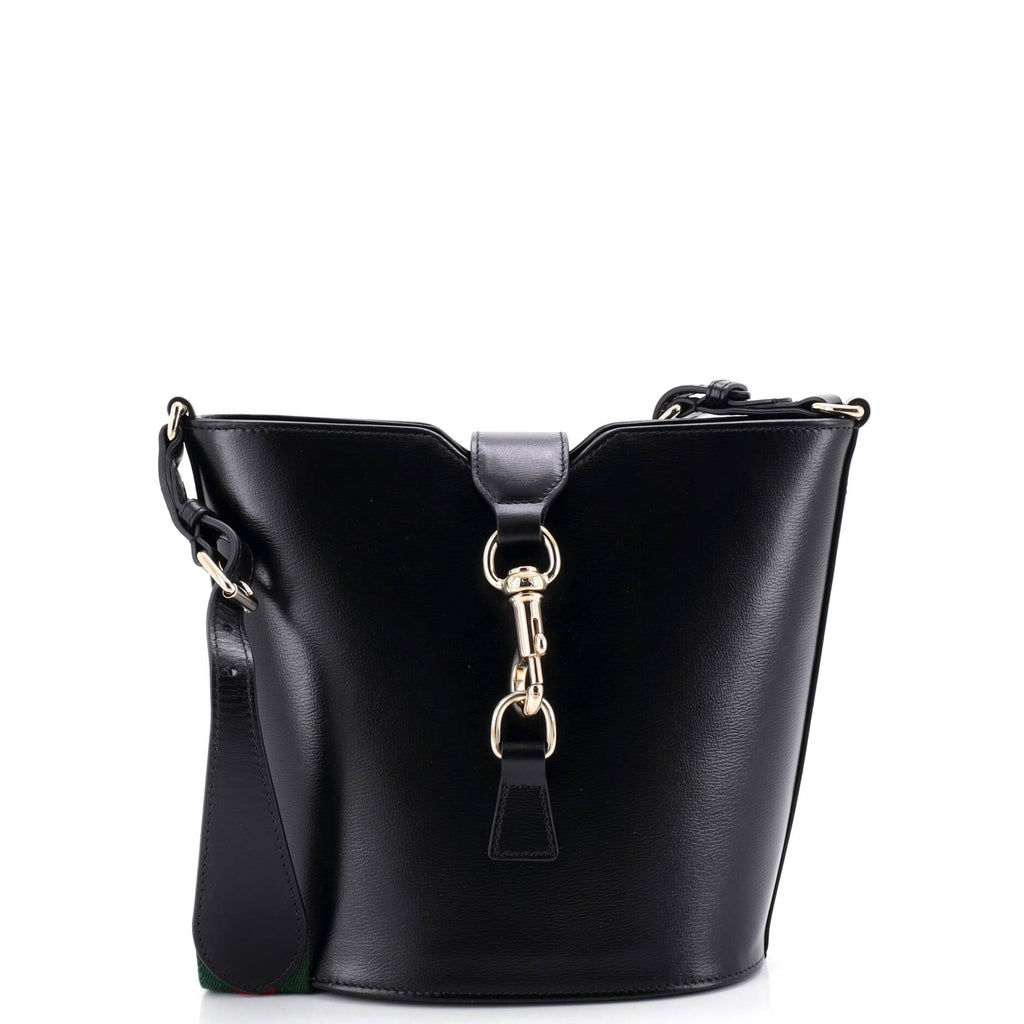 Jackie Web Bucket Bag Leather