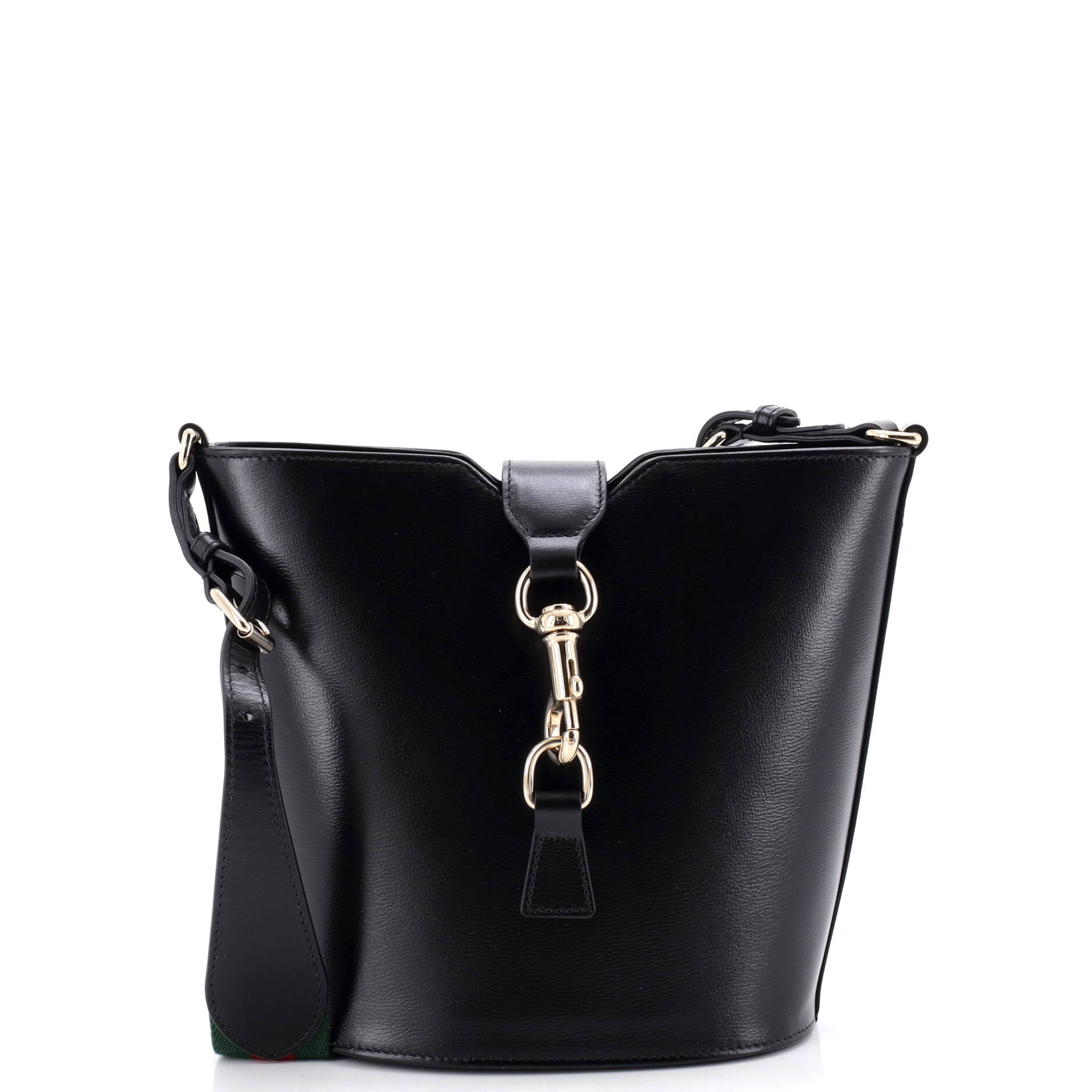 Jackie Web Bucket Bag Leather