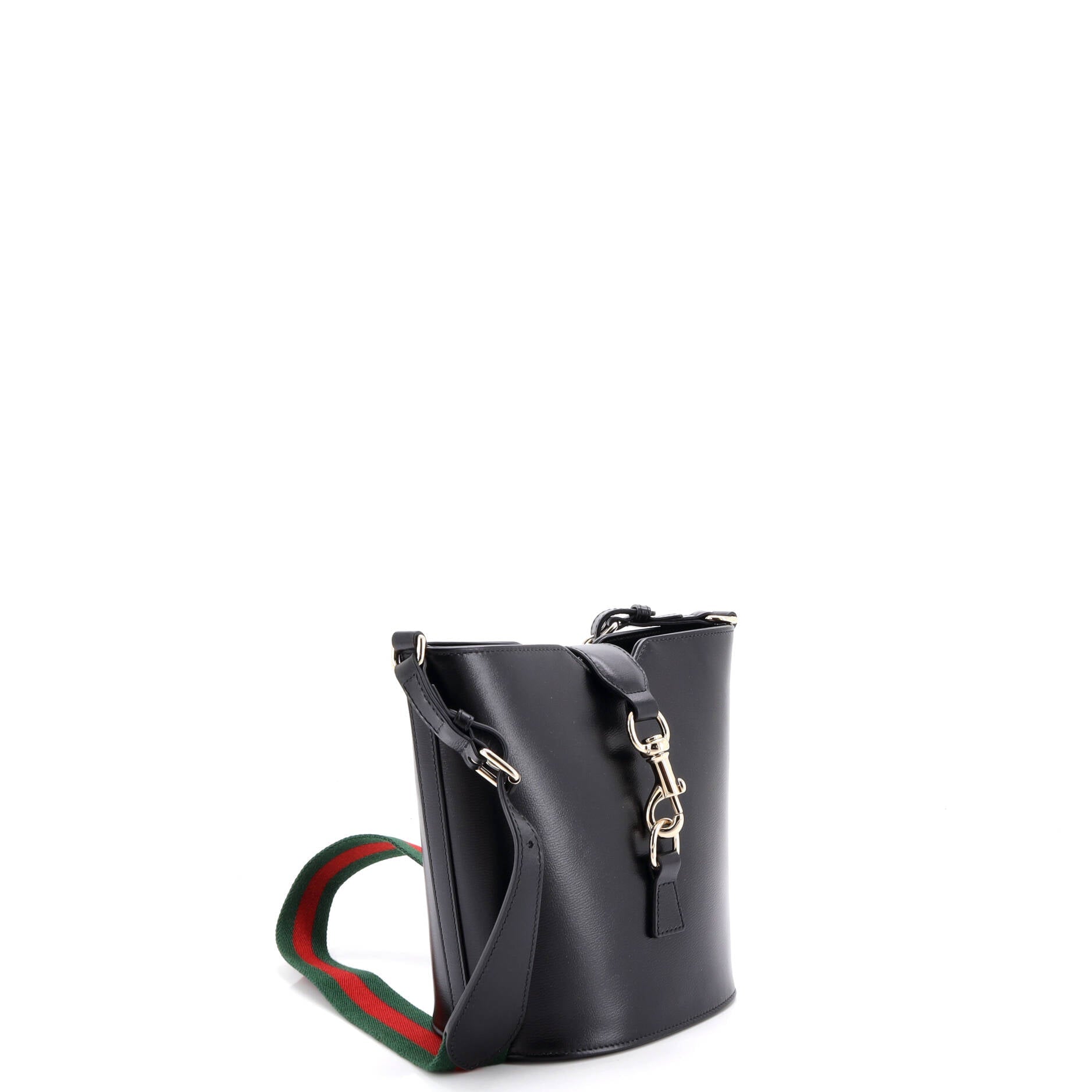 Jackie Web Bucket Bag Leather