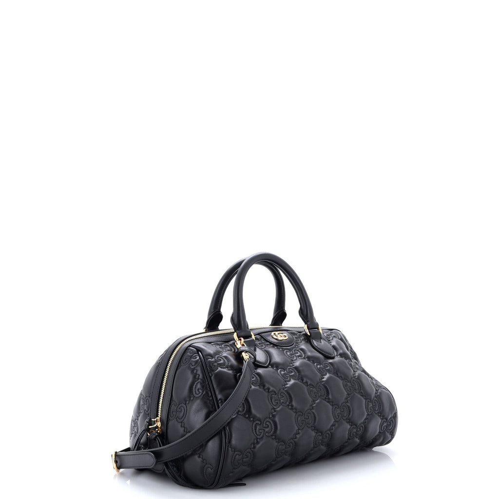 Ophidia Convertible Boston Top Handle Bag GG Matelasse Leather Medium
