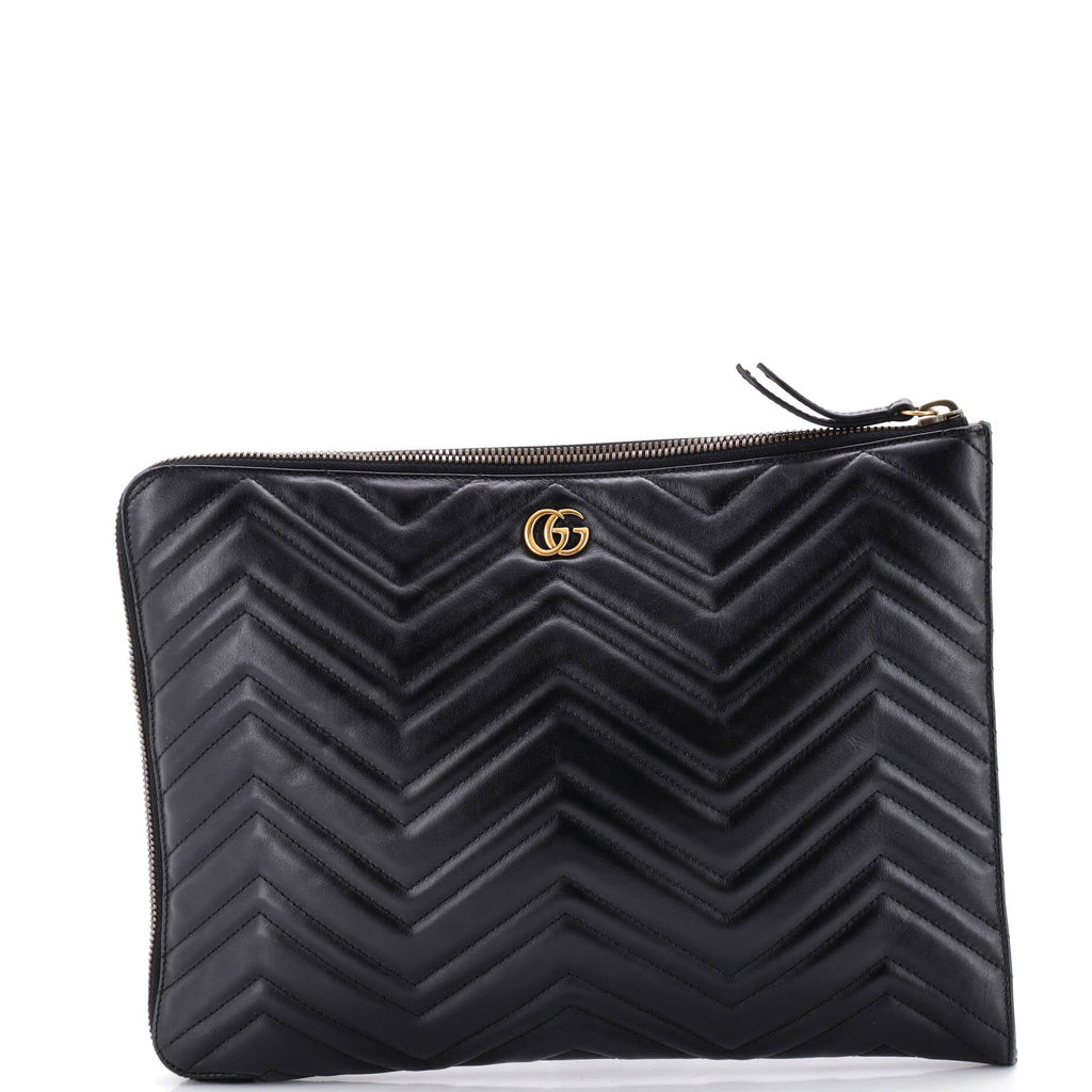 GG Marmont Portfolio Clutch Matelasse Leather