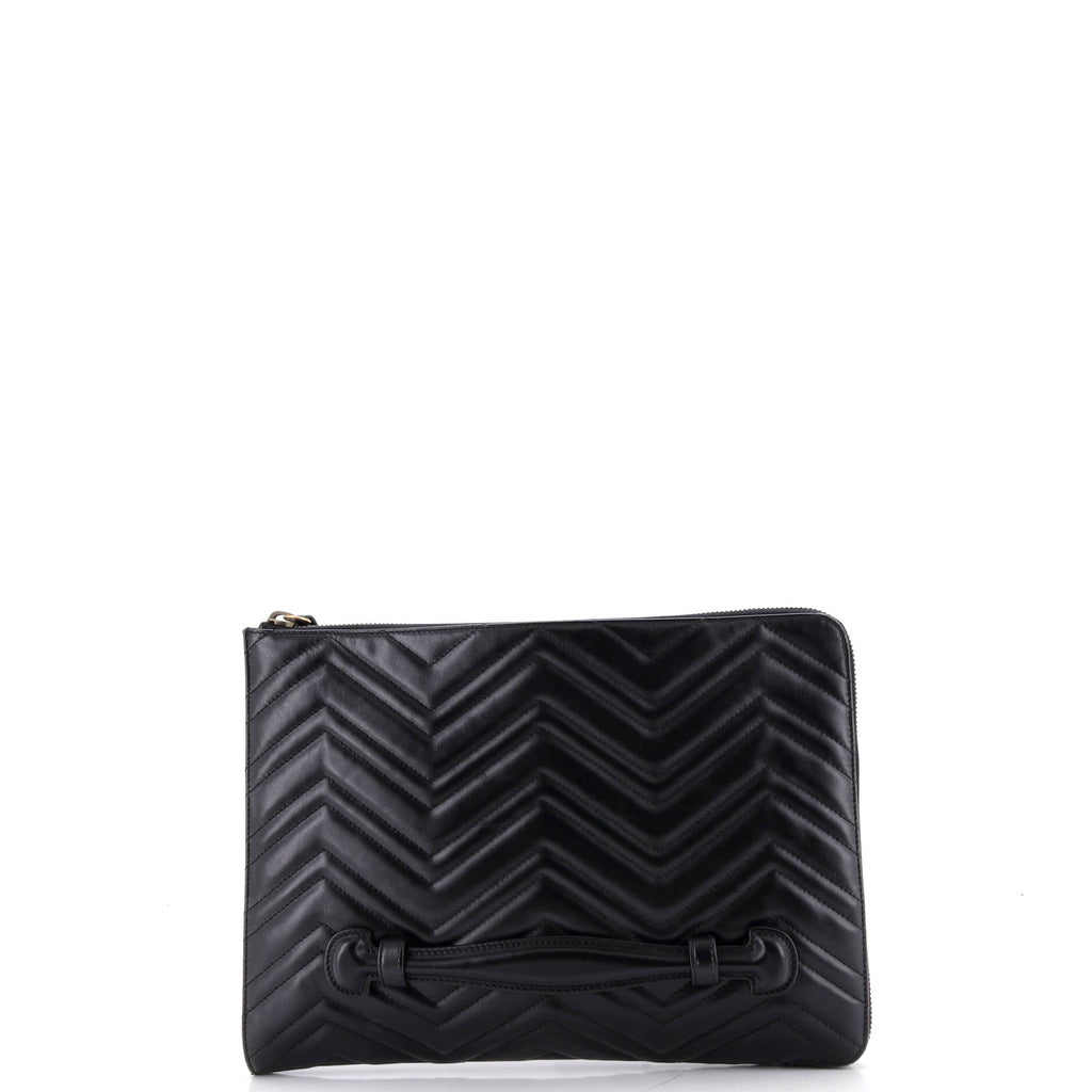 GG Marmont Portfolio Clutch Matelasse Leather