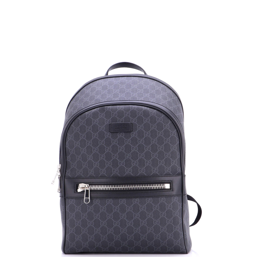 Front Zip Pocket Backpack GG Coated Canvas Medium