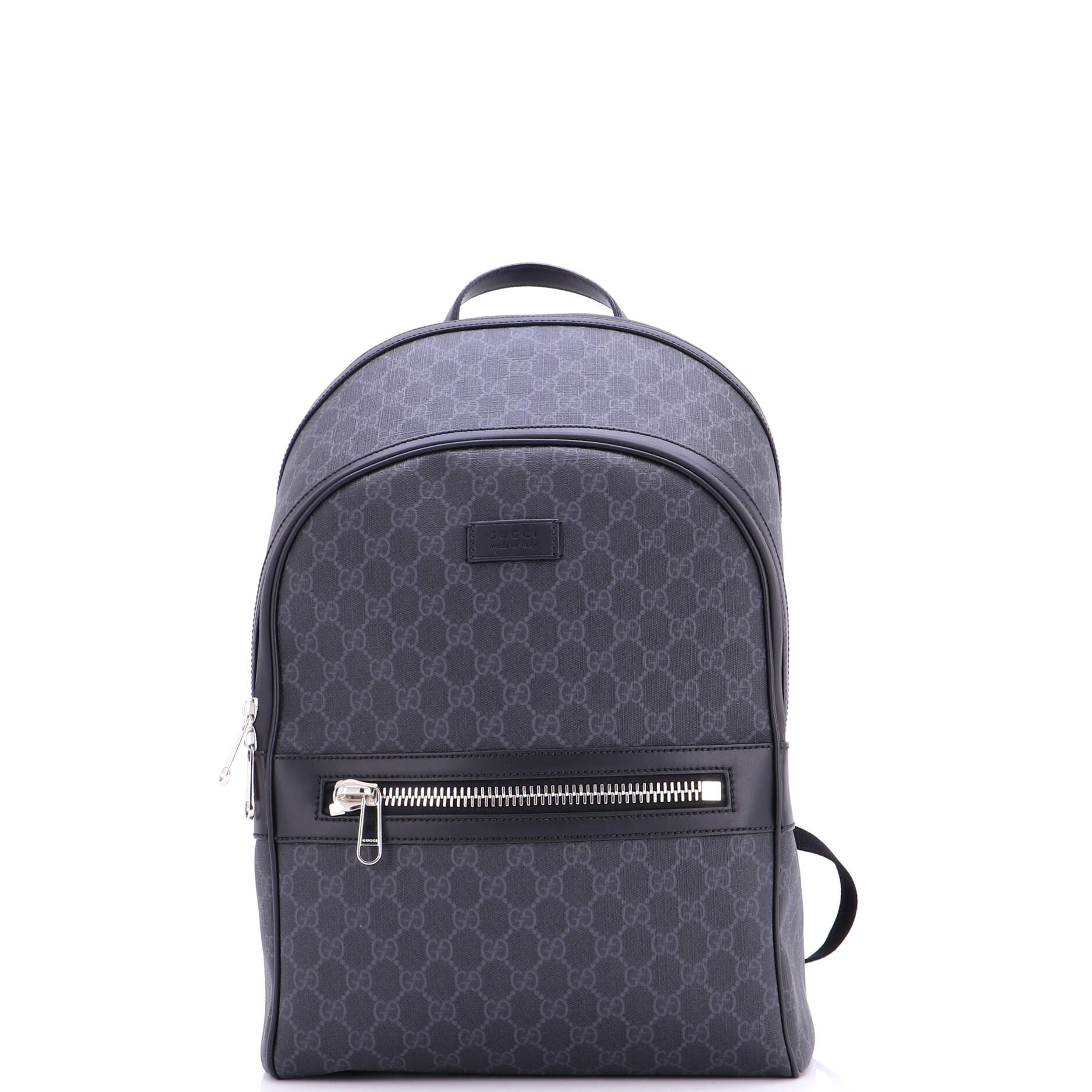 Front Zip Pocket Backpack GG Coated Canvas Medium