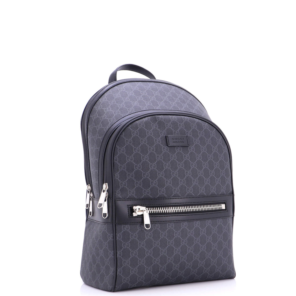 Front Zip Pocket Backpack GG Coated Canvas Medium