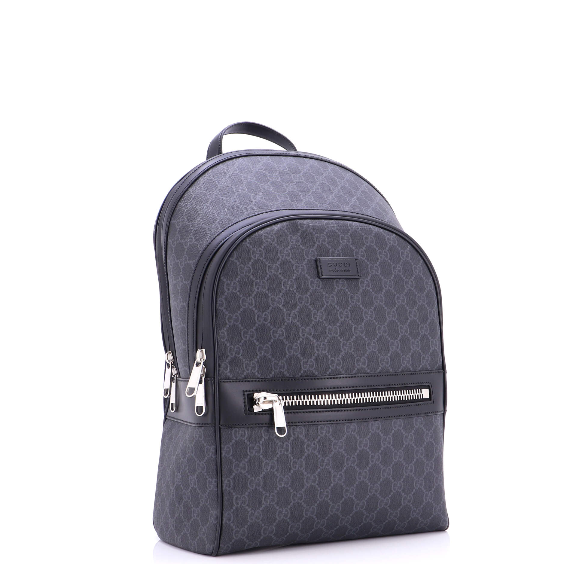 Front Zip Pocket Backpack GG Coated Canvas Medium