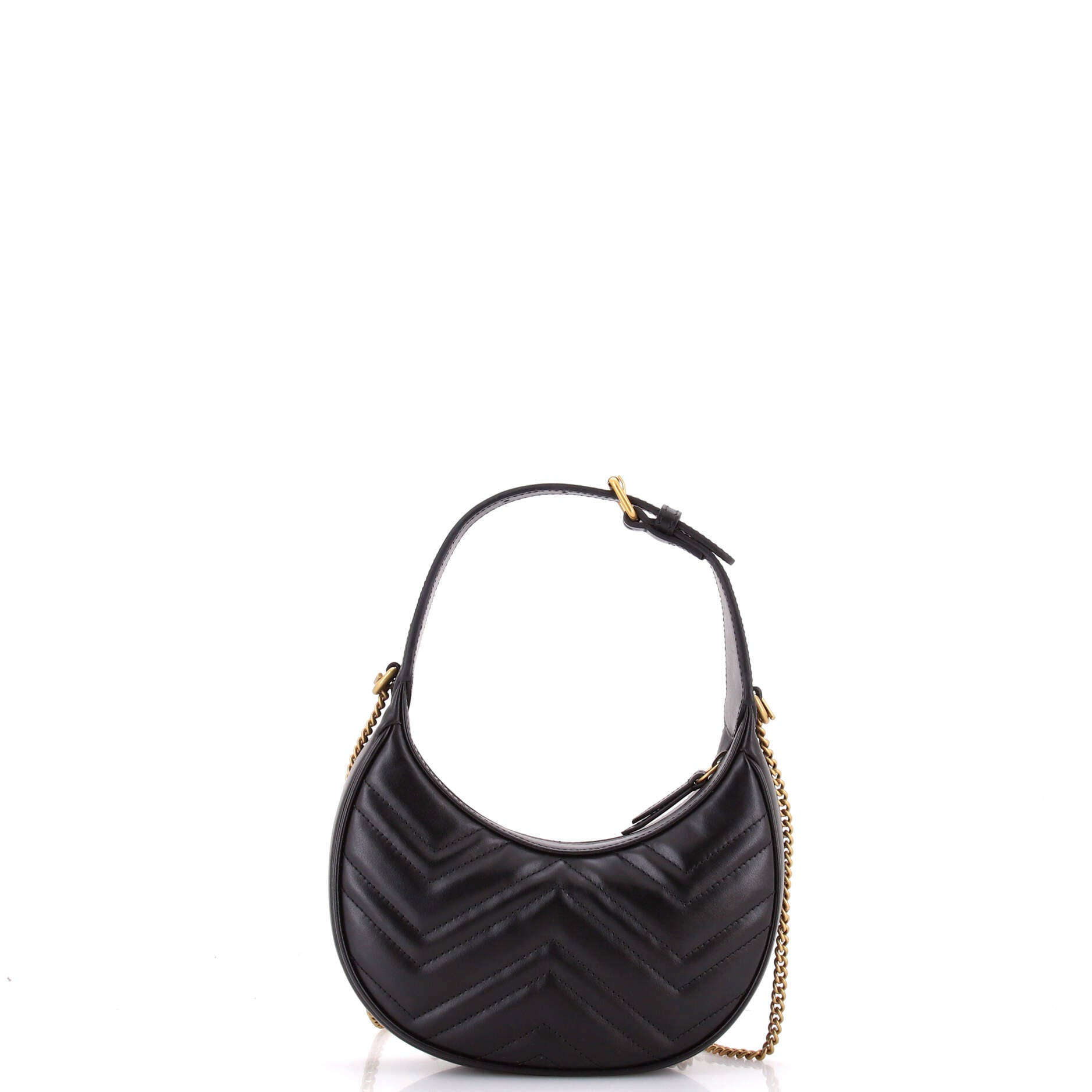 GG Marmont Half Moon Hobo Matelasse Leather Mini