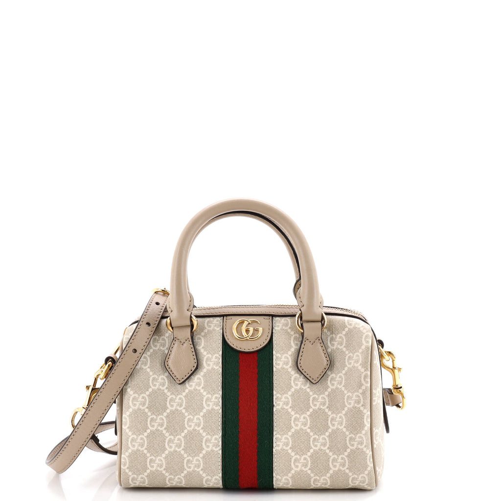 Ophidia Convertible Boston Bag GG Coated Canvas Mini