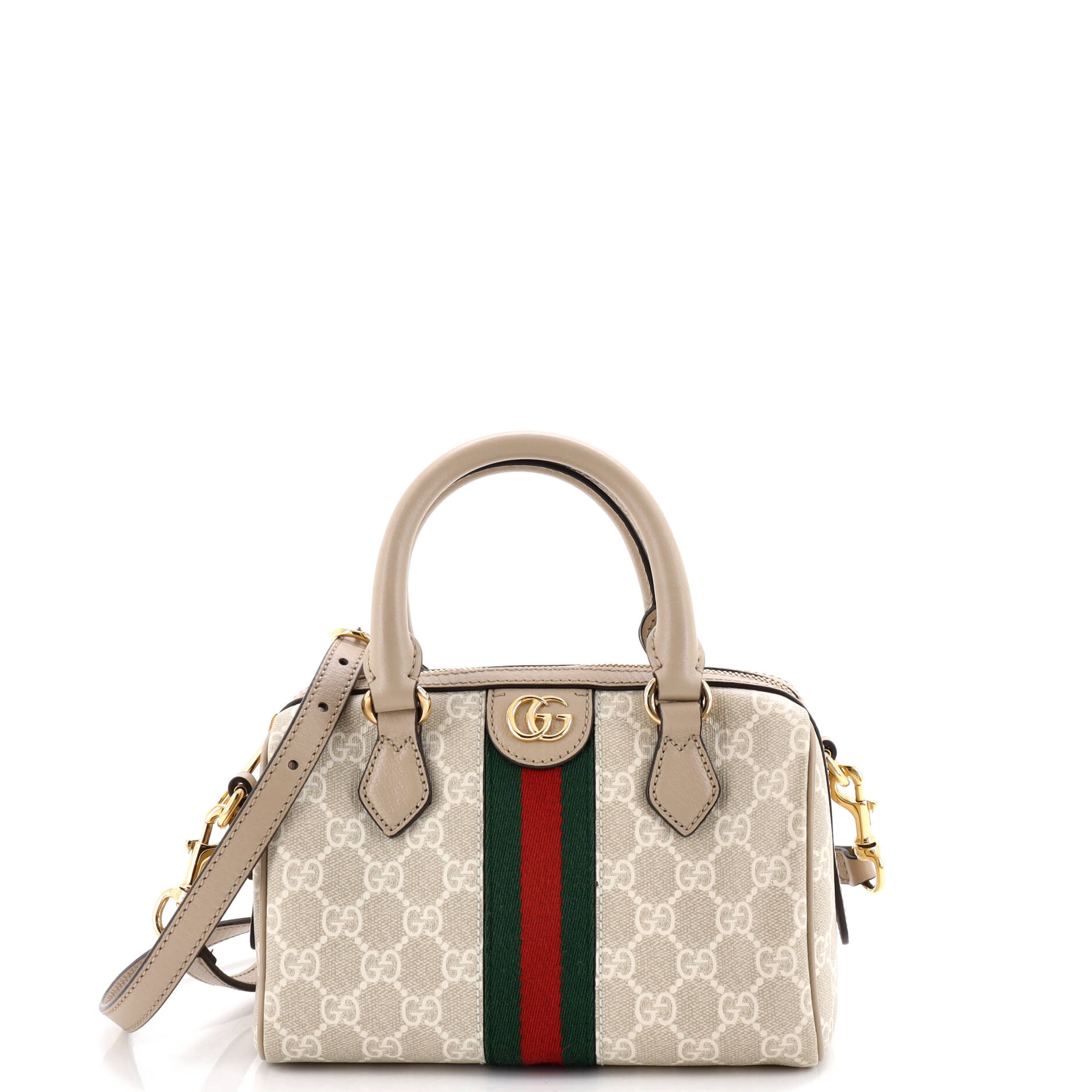 Ophidia Convertible Boston Bag GG Coated Canvas Mini
