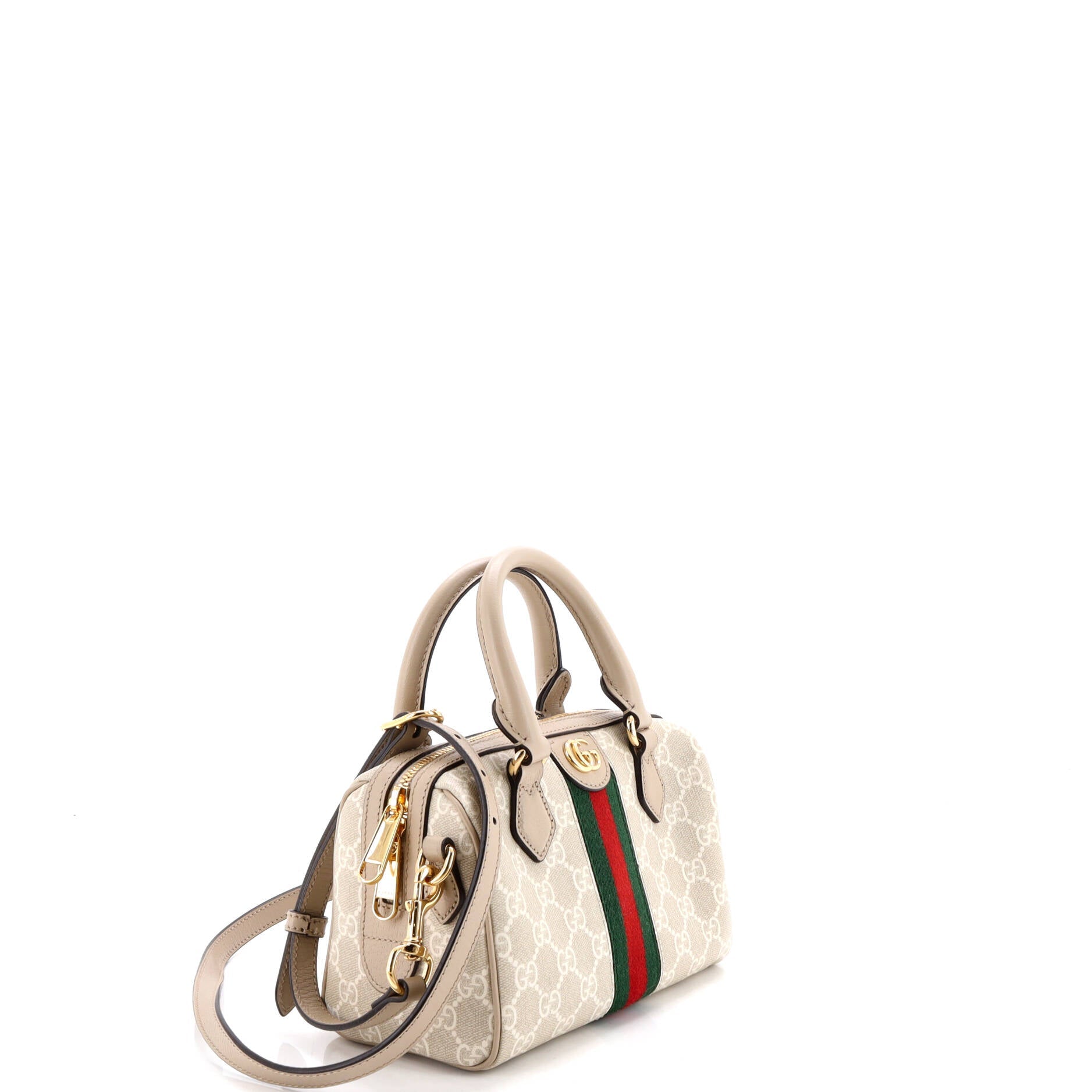 Ophidia Convertible Boston Bag GG Coated Canvas Mini