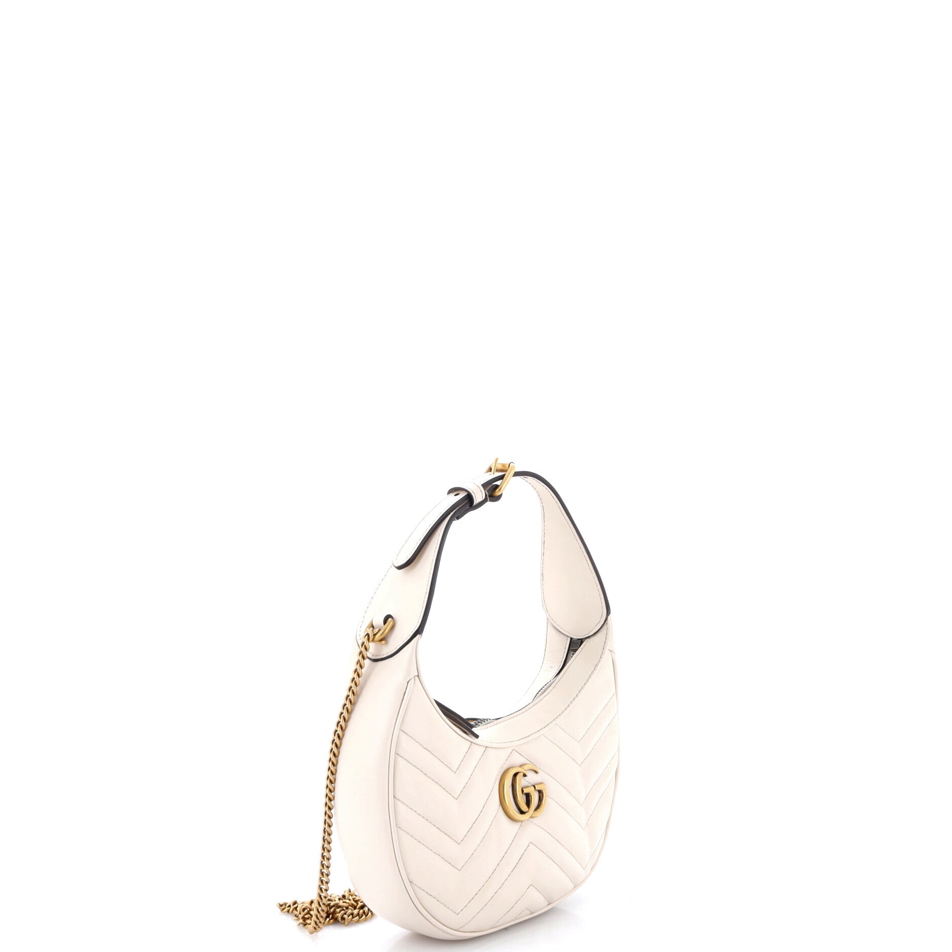 GG Marmont Half Moon Hobo Matelasse Leather Mini