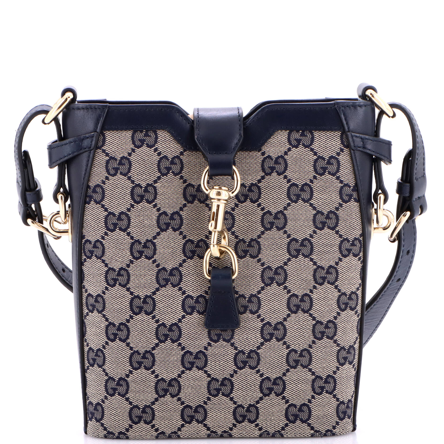 Bucket Bag GG Canvas with Leather Mini
