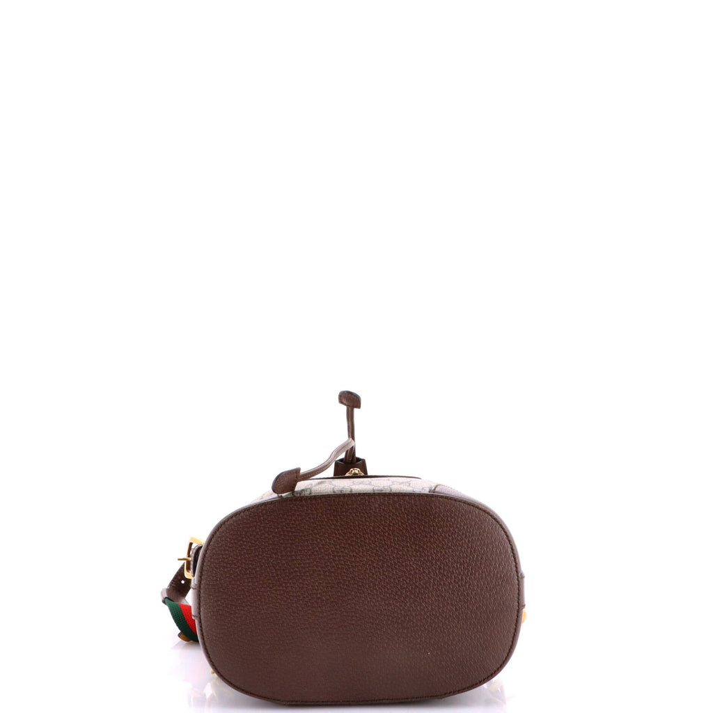 Neo Vintage Drawstring Bucket Backpack GG Coated Canvas Mini