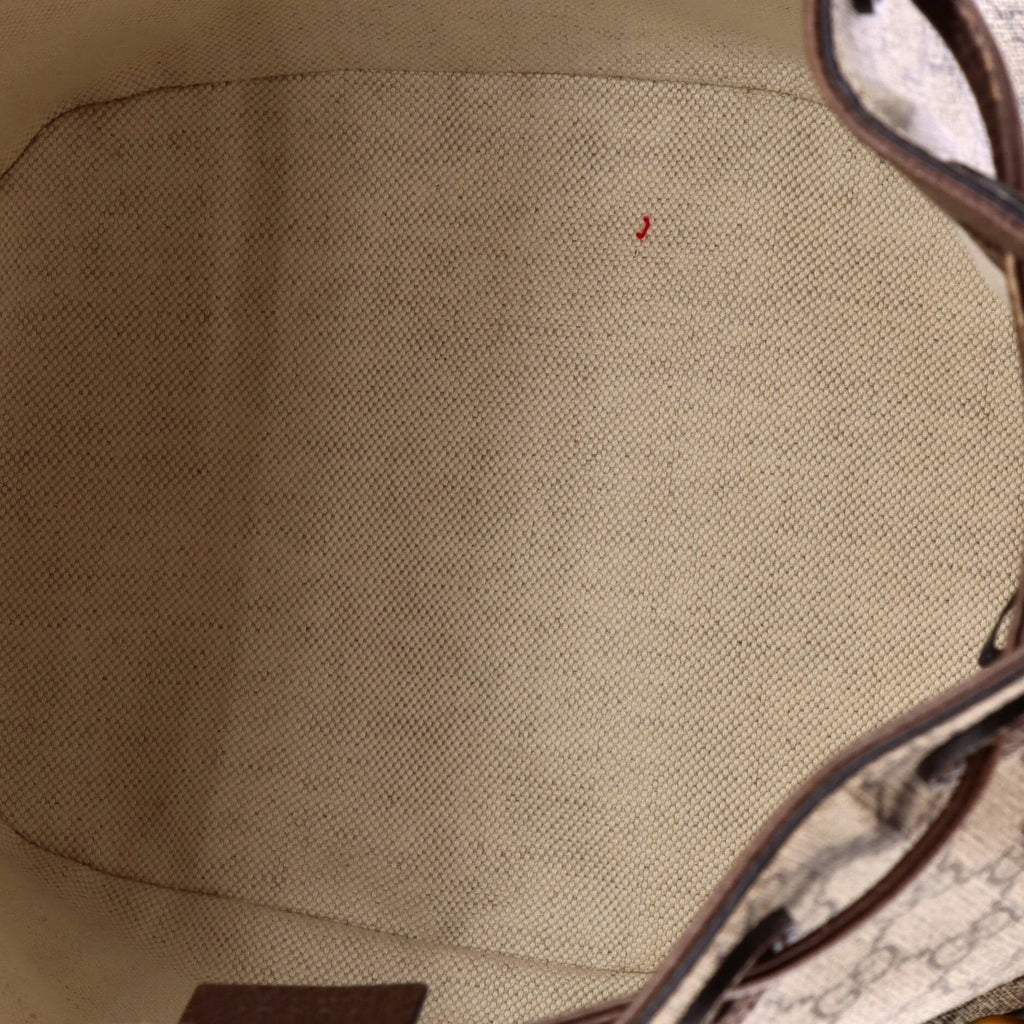 Neo Vintage Drawstring Bucket Backpack GG Coated Canvas Mini