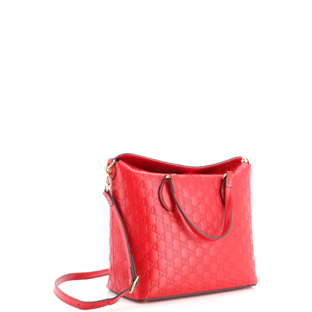 Signature Fold Over Tote Guccissima Leather Medium