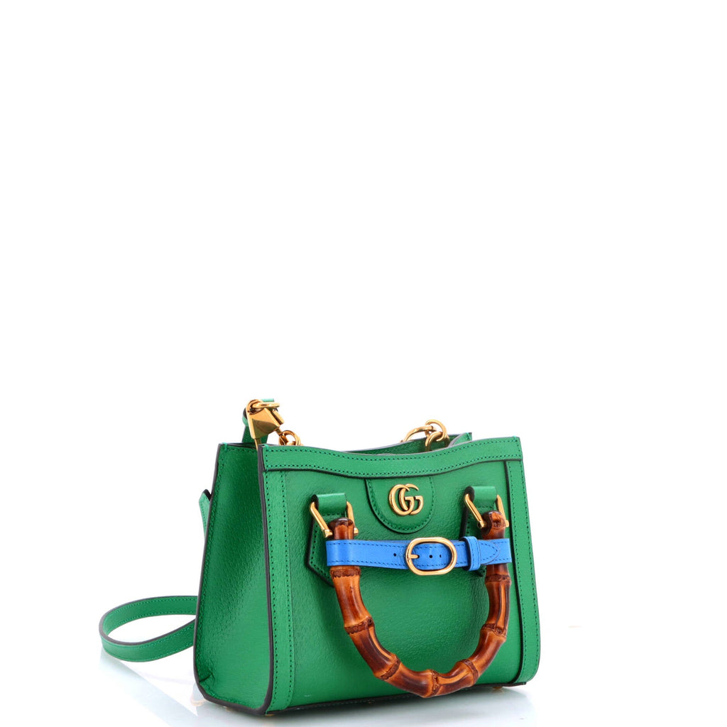 Diana NM Bamboo Handle Tote Leather Mini