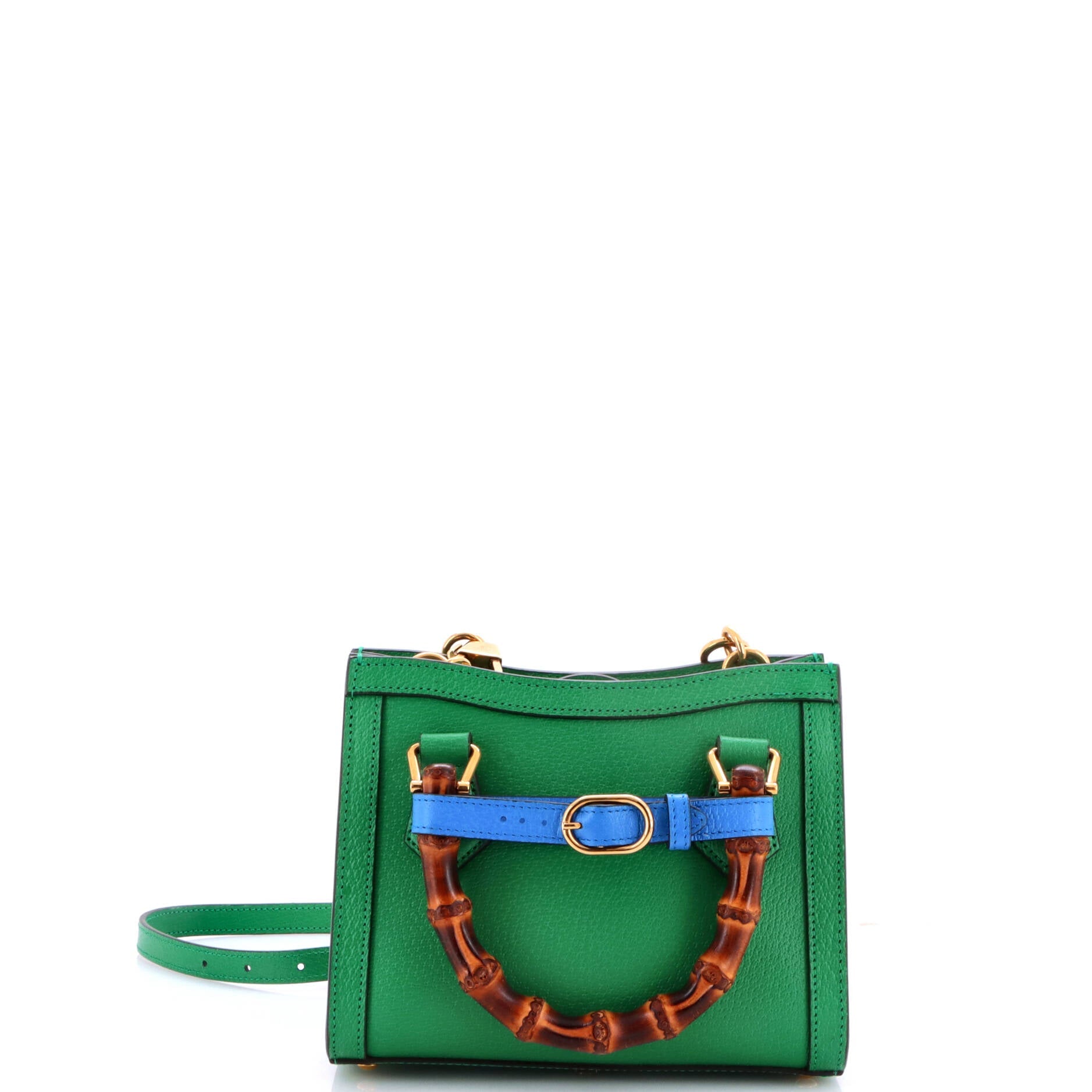Diana NM Bamboo Handle Tote Leather Mini