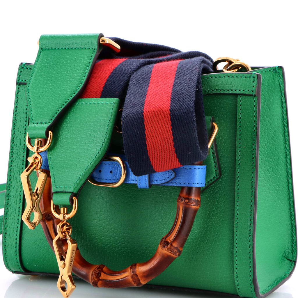Diana NM Bamboo Handle Tote Leather Mini