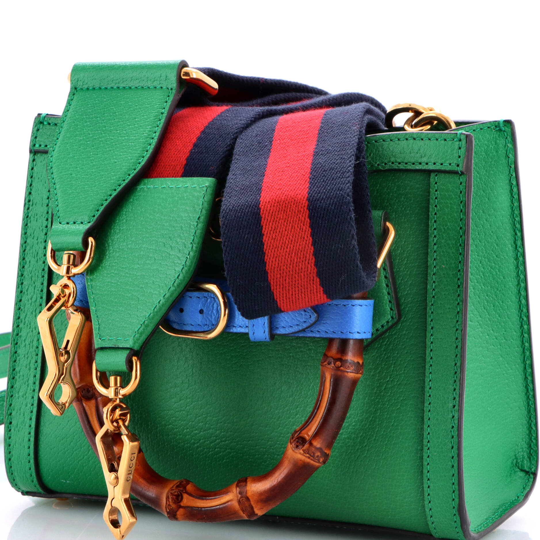 Diana NM Bamboo Handle Tote Leather Mini