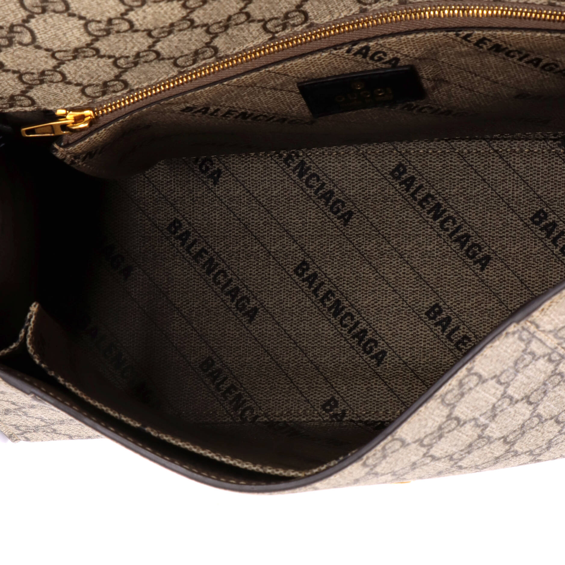 x Balenciaga The Hacker Project Hourglass Top Handle Bag GG Coated Canvas Medium