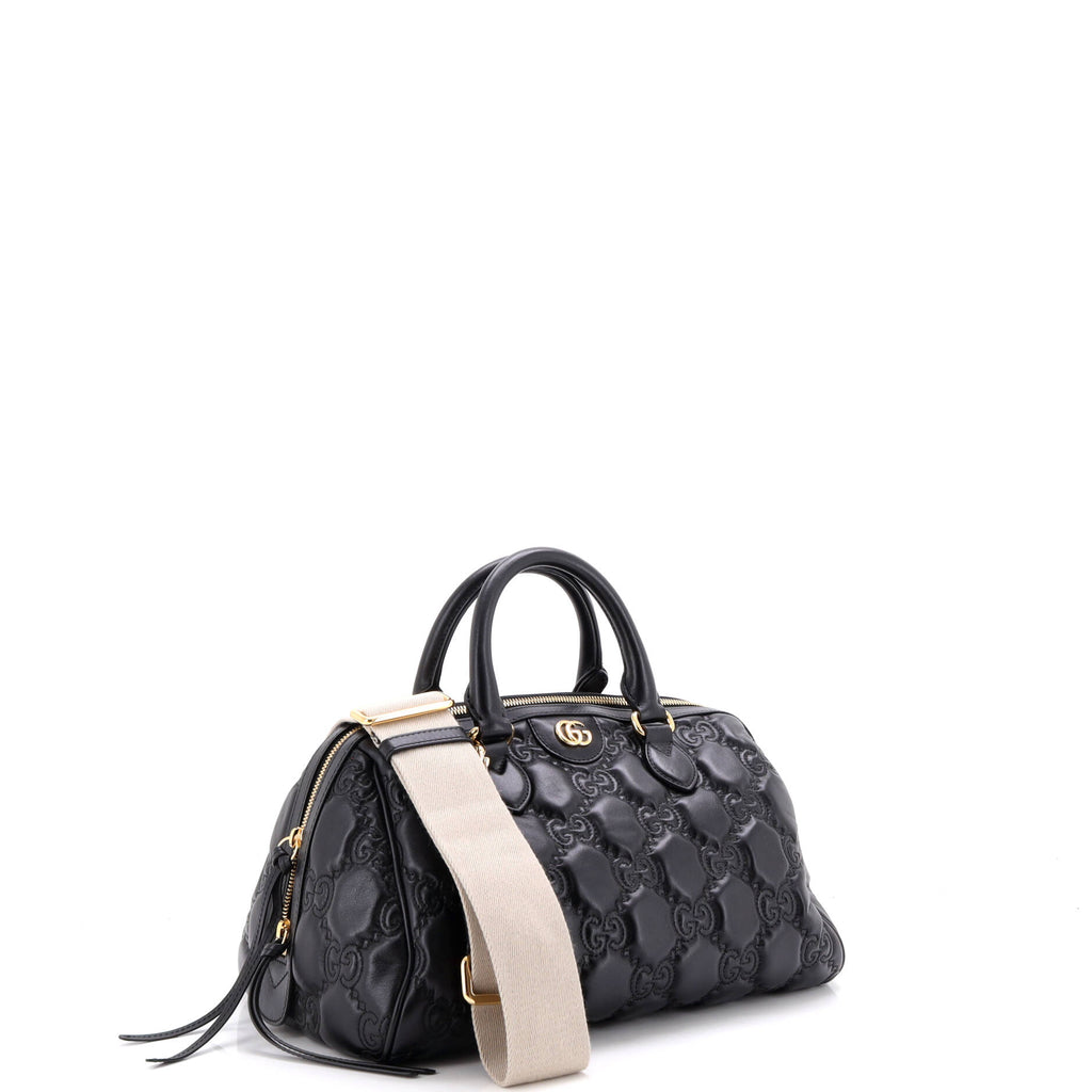 Ophidia Convertible Boston Top Handle Bag GG Matelasse Leather Medium