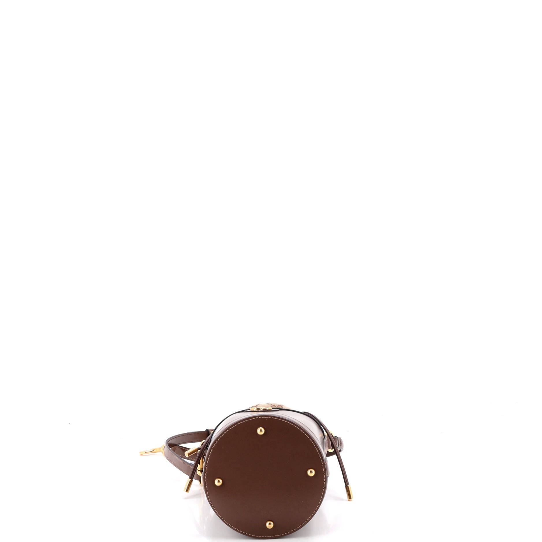Ophidia Top Handle Bucket Bag Leather and GG Canvas Mini