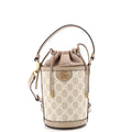 Ophidia Top Handle Bucket Bag GG Coated Canvas with Leather Mini