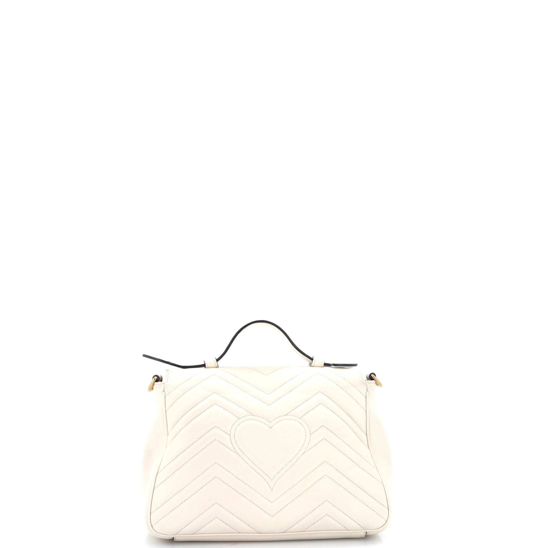 GG Marmont Top Handle Flap Bag Matelasse Leather Small