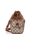 Interlocking G Patch Bucket Bag GG Coated Canvas Mini