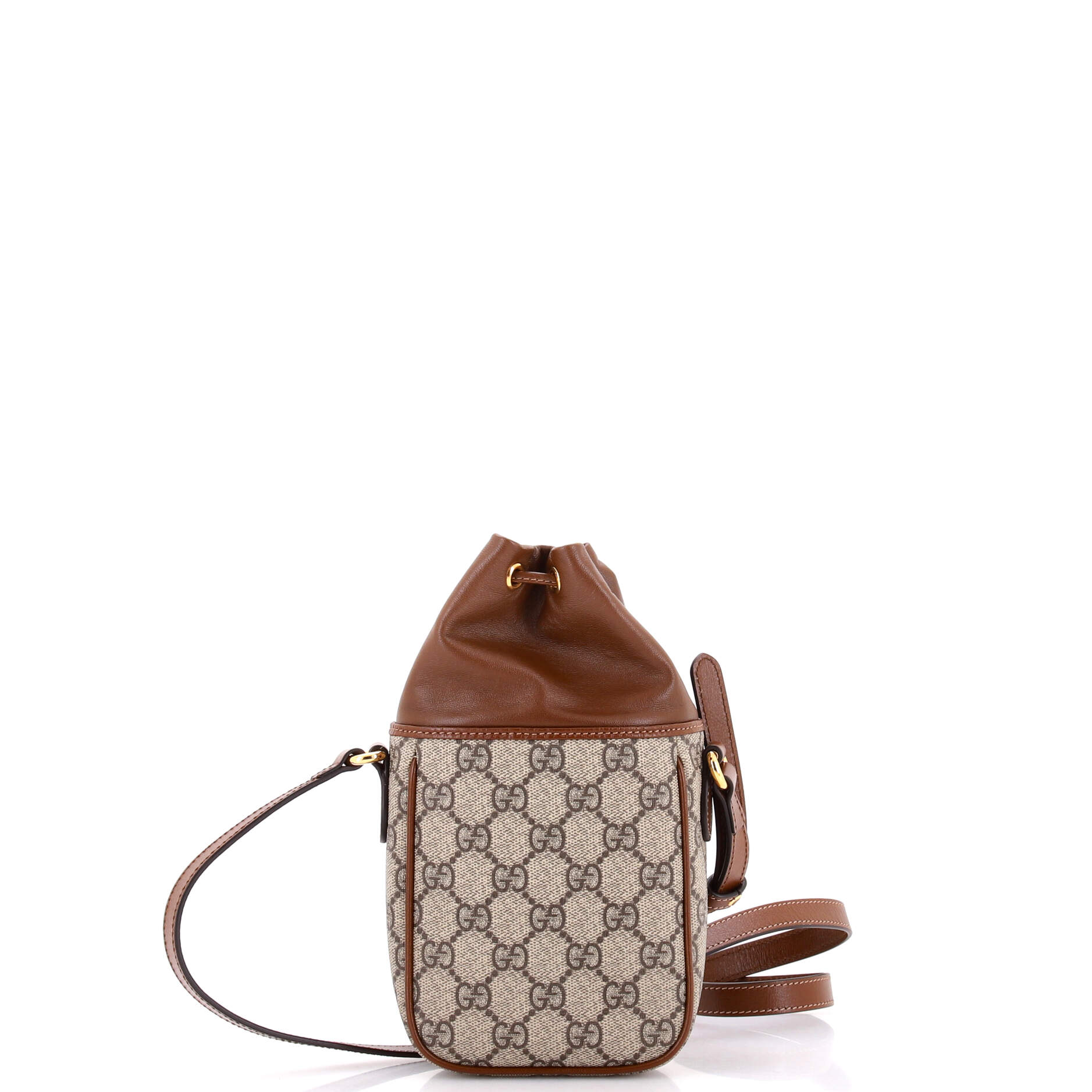 Interlocking G Patch Bucket Bag GG Coated Canvas Mini