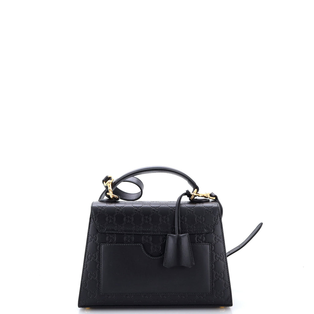 Padlock Top Handle Bag Guccissima Leather Small