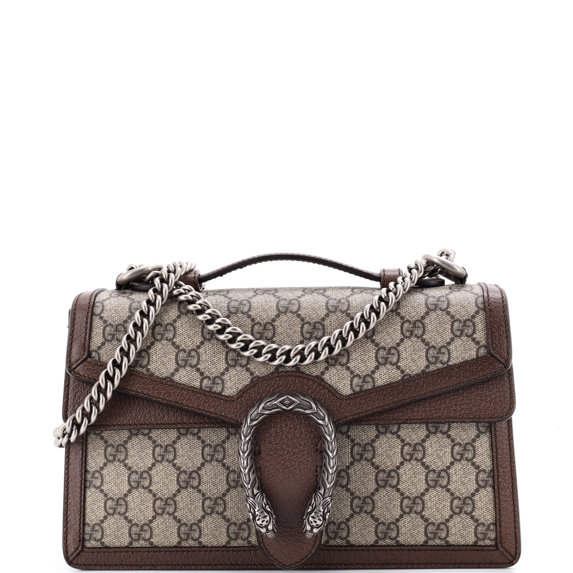 Dionysus Top Handle Chain Bag GG Coated Canvas Small