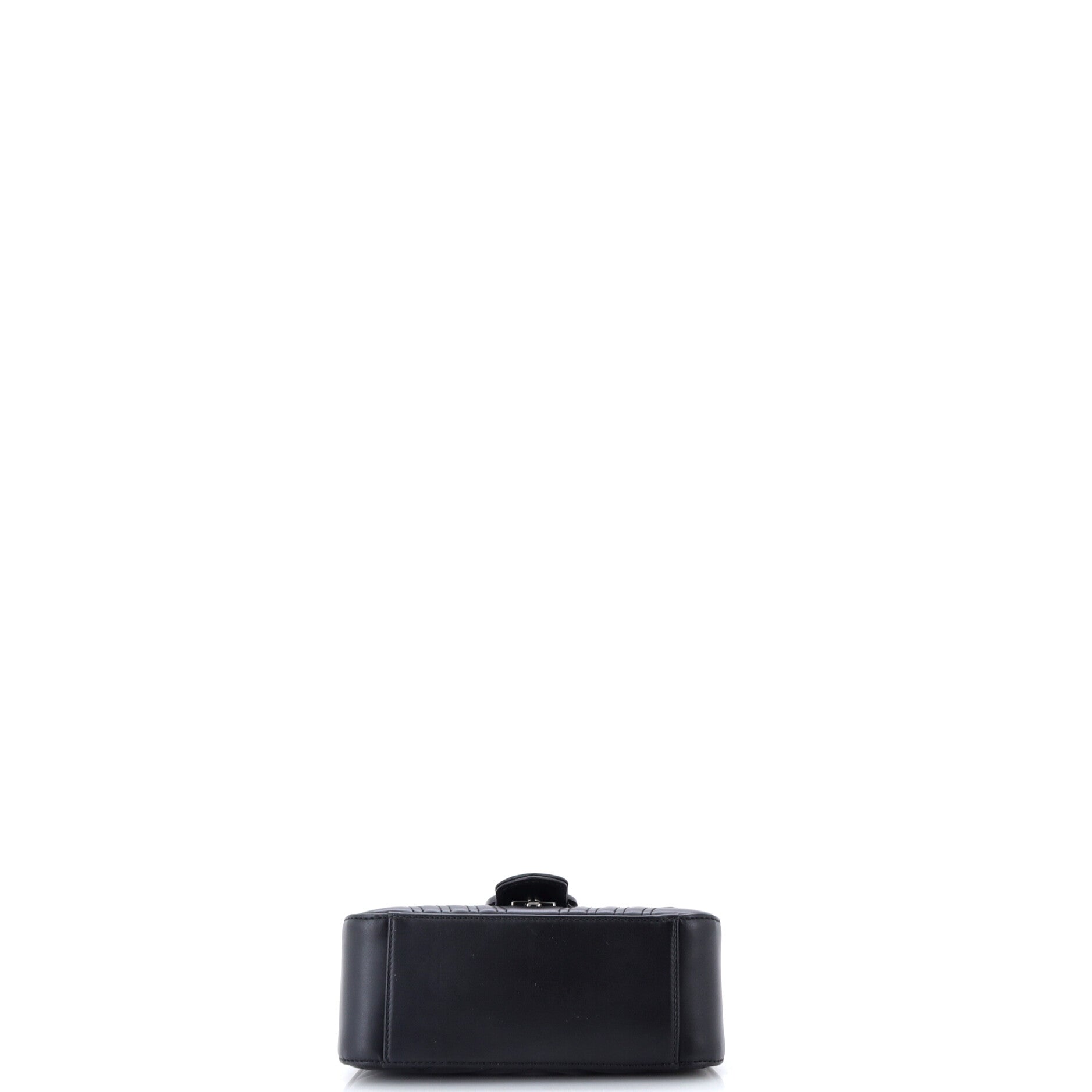 GG Marmont Monochrome Top Handle Flap Bag Matelasse Leather Mini