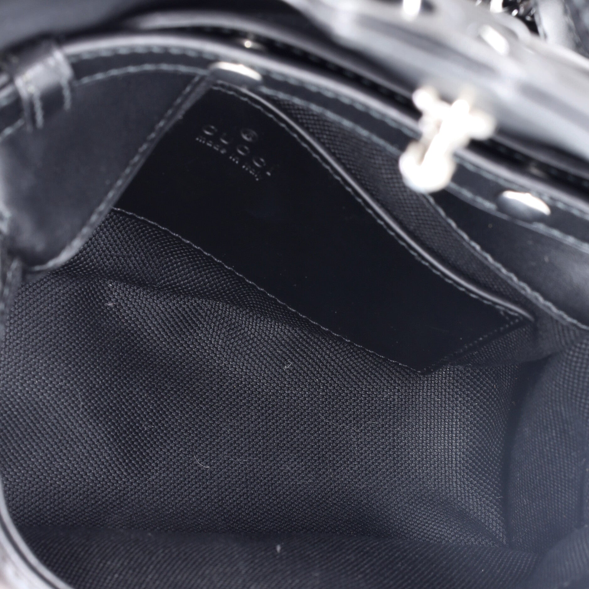 GG Marmont Monochrome Top Handle Flap Bag Matelasse Leather Mini